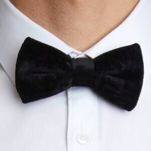 Black Velvet Bradley Adjustable Bow Tie by Paisley & Gray Paisley Underside